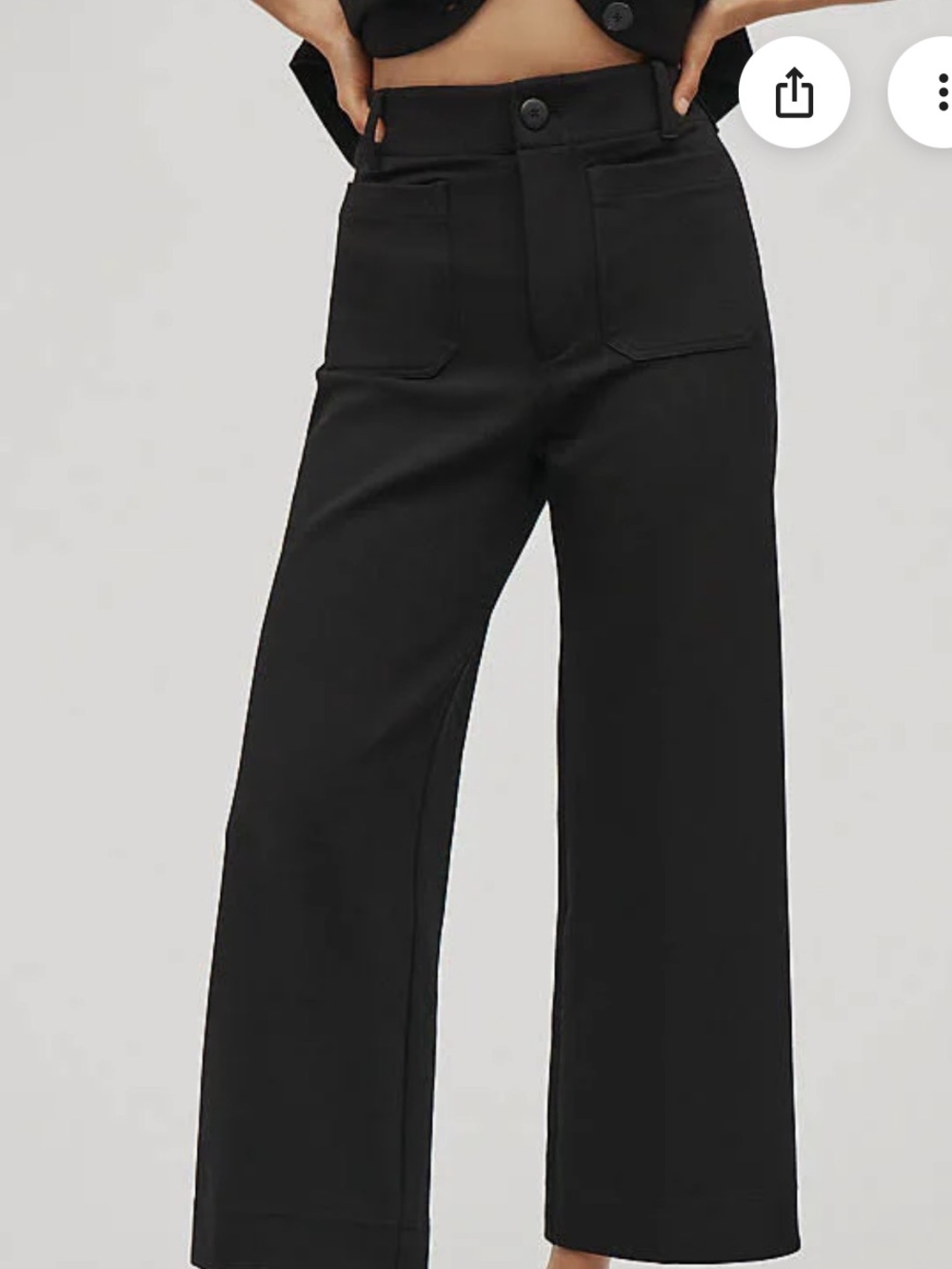 Maeve Black Wide-Leg Pants with Front&Back Patch Pockets*Like New*